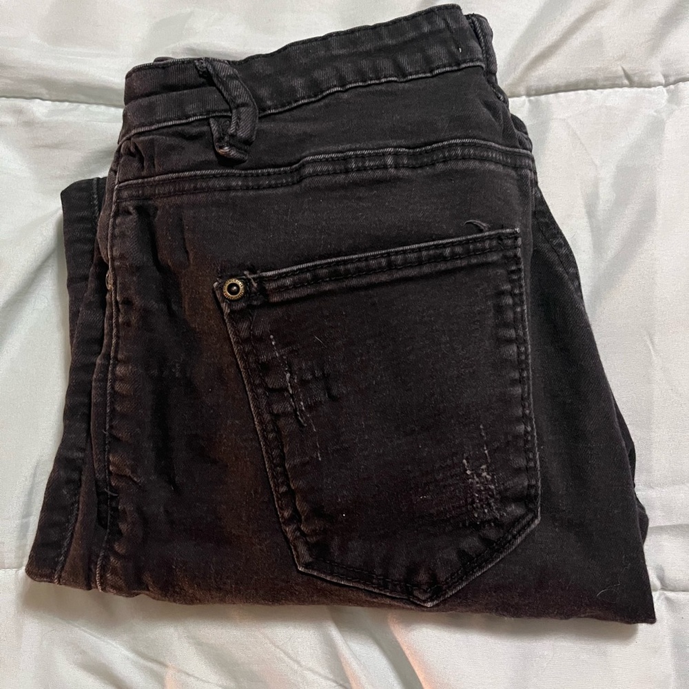 Judy blue black straight leg ripped jeans